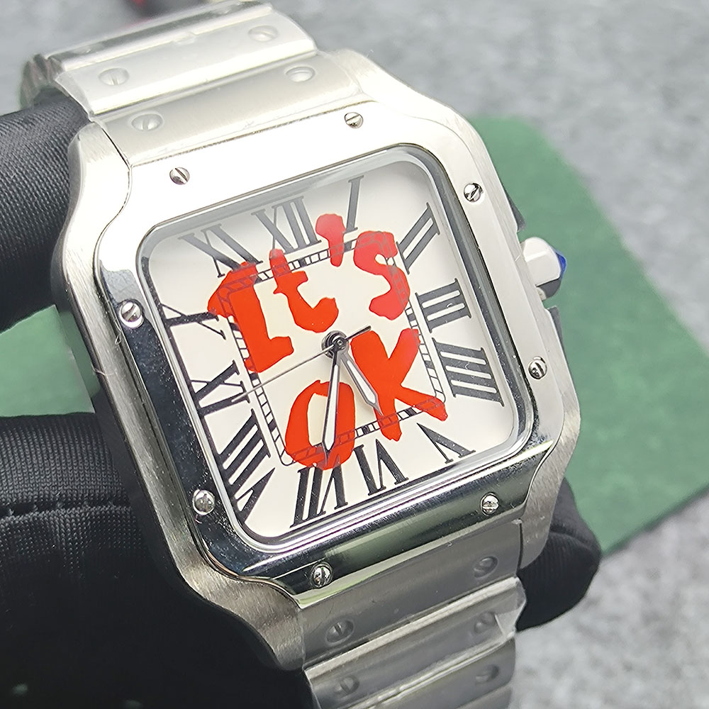 38MM Santos watch NH35 Watch Men's Watch Square Watch Santos Watch Men's Stainless Steel Watch NH35 Movement