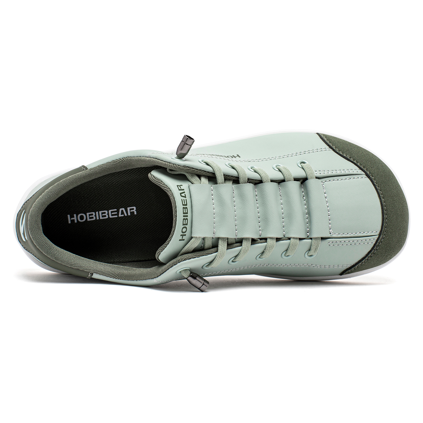 HOBIBEAR Unisex Barefoot Wide Toe Shoes Women Men Artificial Leather Minimalist Sneakers Adjustable Slip On Walking Shoes