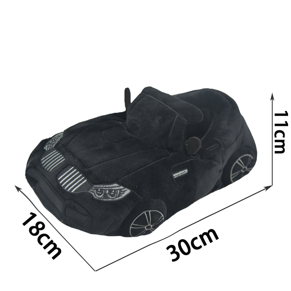 10 COLORS Vehicle Shape Plush Slippers Women Men Cartoon Car Warm Soft House Shoes Birthday Party Indoor Slipper