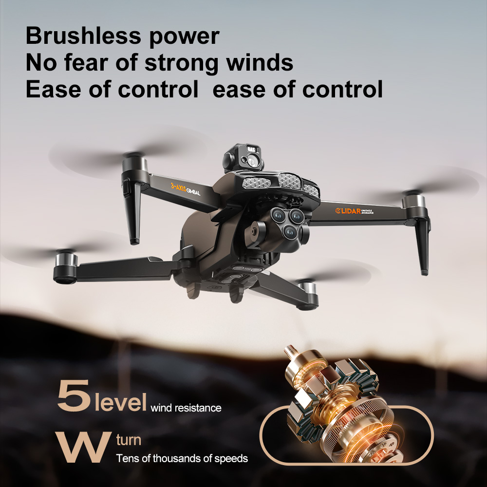 2025 V668 GPS Drone 5KM 8K Professional HD Dual Camera 3-Axis Gimbal Brushless Laser Obstacle Avoidance FPV Dron RC Quadcopter
