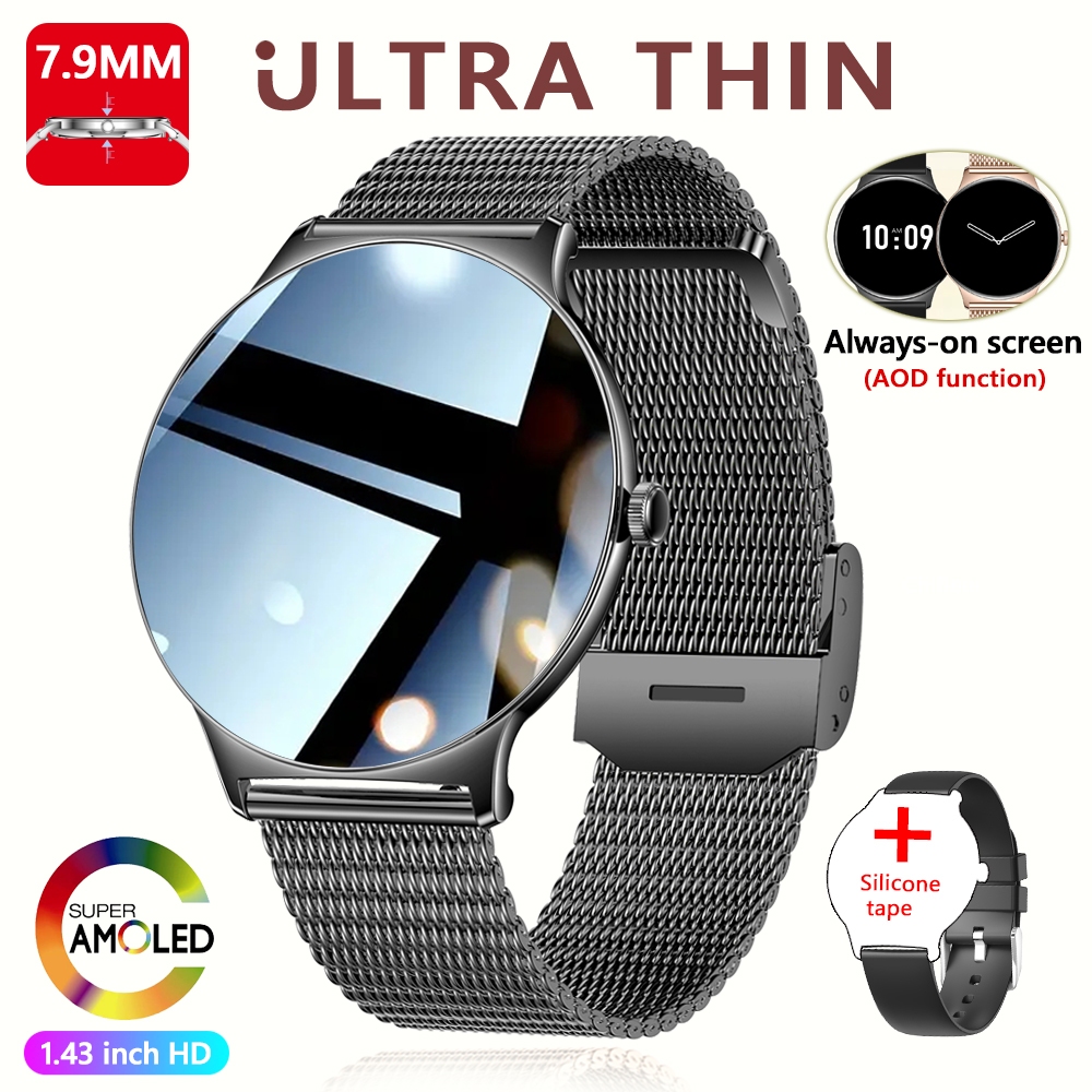 For Huawei Xiaomi New Ultra Thin Smart Watch Women Screen Always Display Time Sports Bracelet Bluetooth Call Fashion Smartwatch