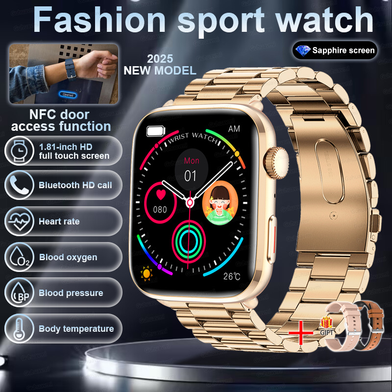 Smart Watch Watch Global Version Men Women HD AMOLED Display Heart Rate Bluetooth Call GPS Track Waterproof Sports Smart Watches
