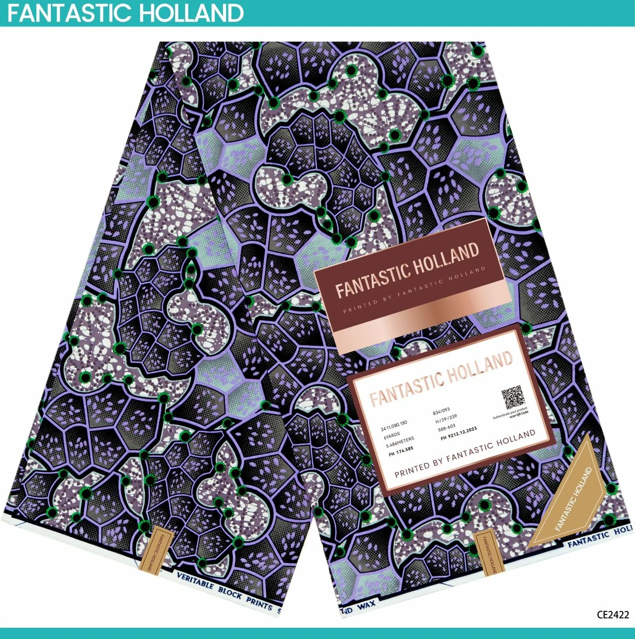 Legendary Elegance: Original Fantastic Holland Veritable Block Prints – Premium Atamfa Turmi Dashiki Fabric for Elite African Fashion