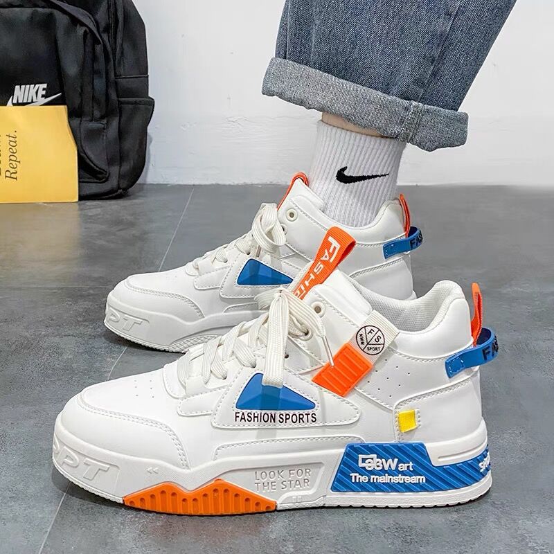 Men's Sneakers High Top Casual Shoes 2025 New Man Running Shoes Fashion Lightweight Board Shoe Men Lace Up Platform Shoes Tenis