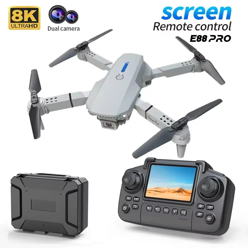 2025 E88 Professional HD 4K RC Drone Wide Angle Camera Foldable Helicopter Quadcopter Aircraft Kid Gift Toys By KBDFA