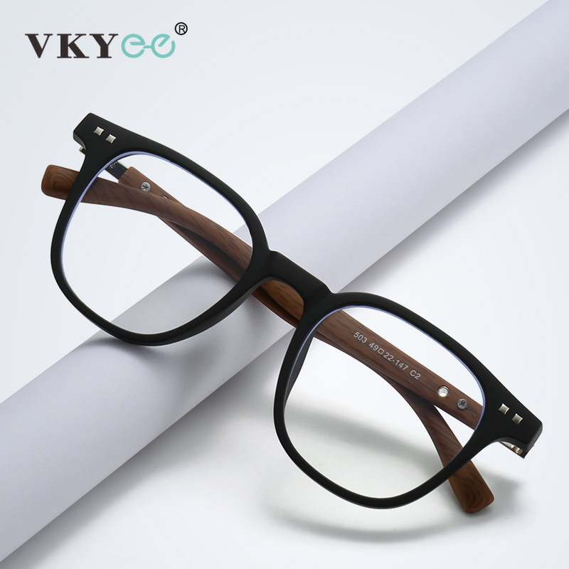 VICKY New Simple Geometric Square Frame Men Women Anti-blue Light Reading Glasses Can Be Customized Prescription HM503