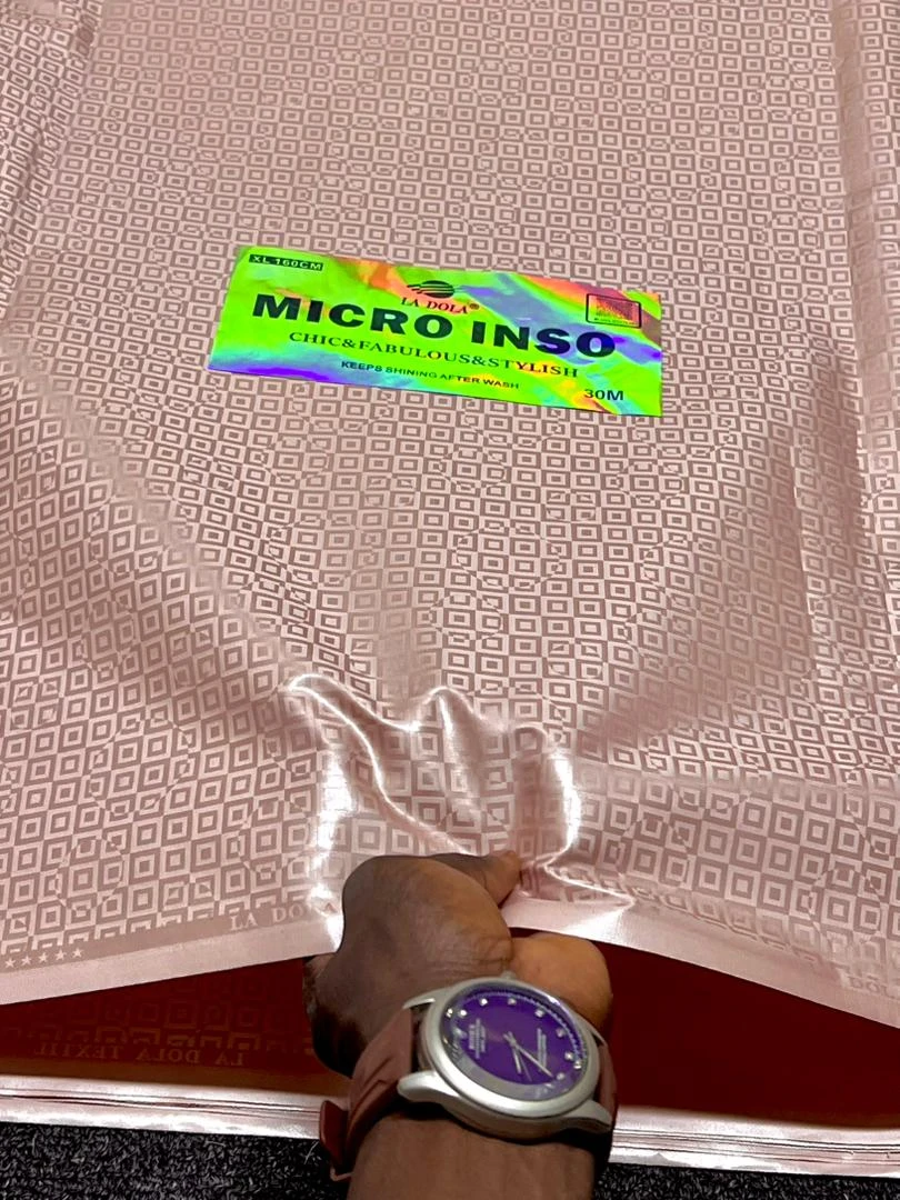 Maximum Radiance: La Dola Micro Inso Premium African Shadda – Chic & Fabulous High-Shine Men’s Textile (Sold by Meter)