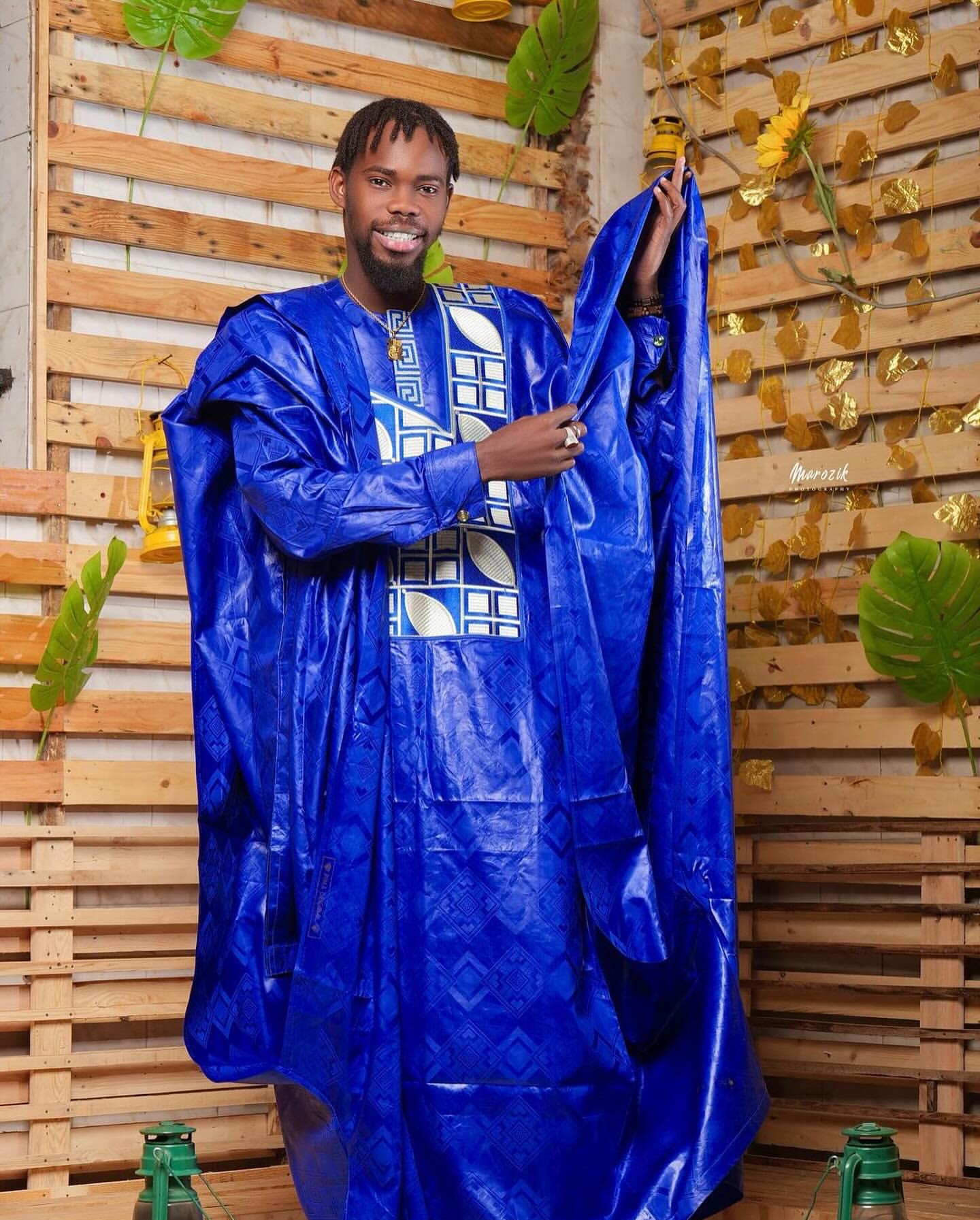 African Clothes For Man Bazin Riche Embroidery Design Top Long Sleeve