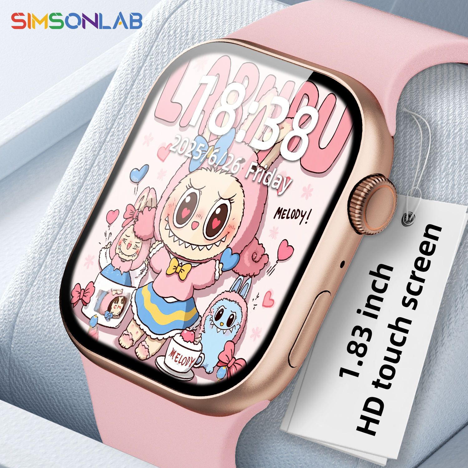 2025 New Global Smartwatch 1.83"HD Screen Bluetooth Call Blood Pressure Monitoring 120+ Sports Modes Waterproof Men Woman Gift