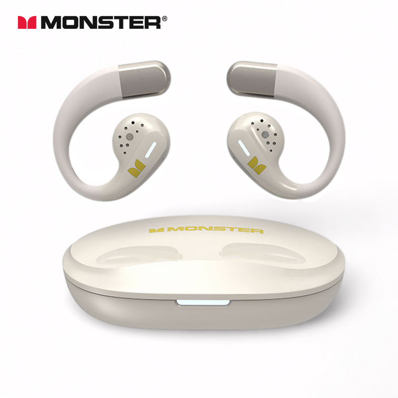 Monster AuraFit X02 Open Ear Bluetooth 5.4 Earphones 360° Stereo Sound Air Conduction Headphones OWS Bluetooth Ear Hook Ear Buds