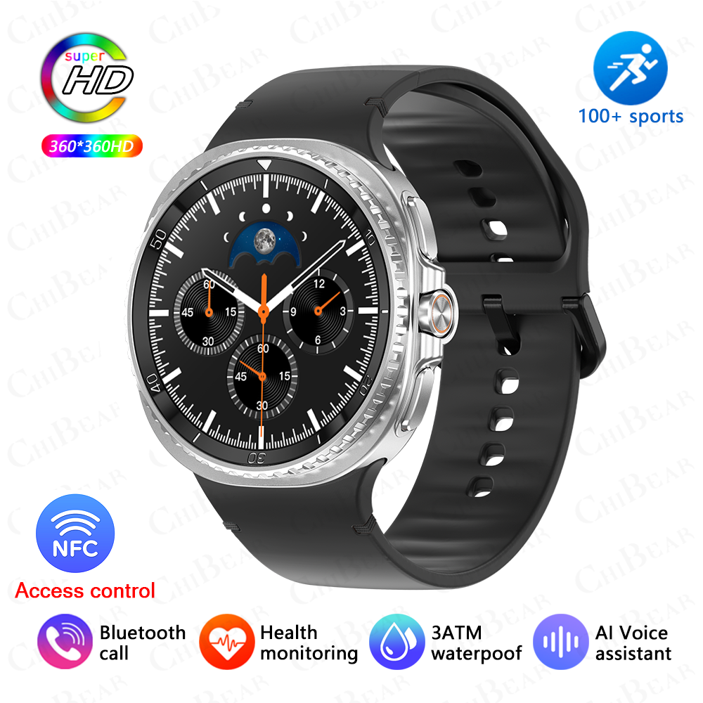 2025 New Watch 8 Ultra Smart Watch Men Bluetooth Call 3D Video Display Sports GPS NFC Compass Blood oxygen Waterproof Smartwatch