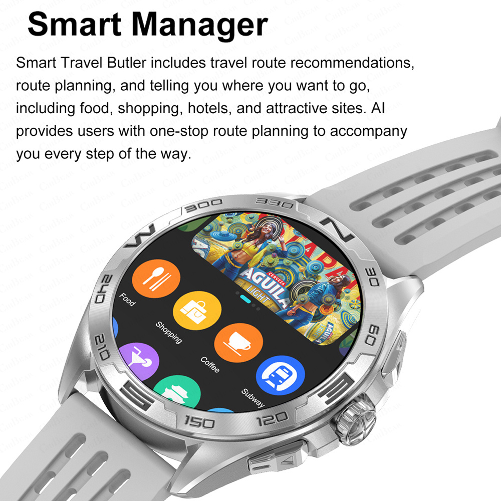 2025 For HUAWEI Smartwatch Men GPS Map Navigation 4G Memory HD Call Recording AMOLED Screen Chatgpt Sports Waterproof SmartWatch