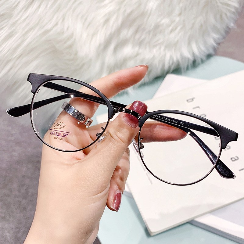 Fashion Glasses frame myopia prescription computer glasses multifocal reading glasses women bluelight blocking glasses custom