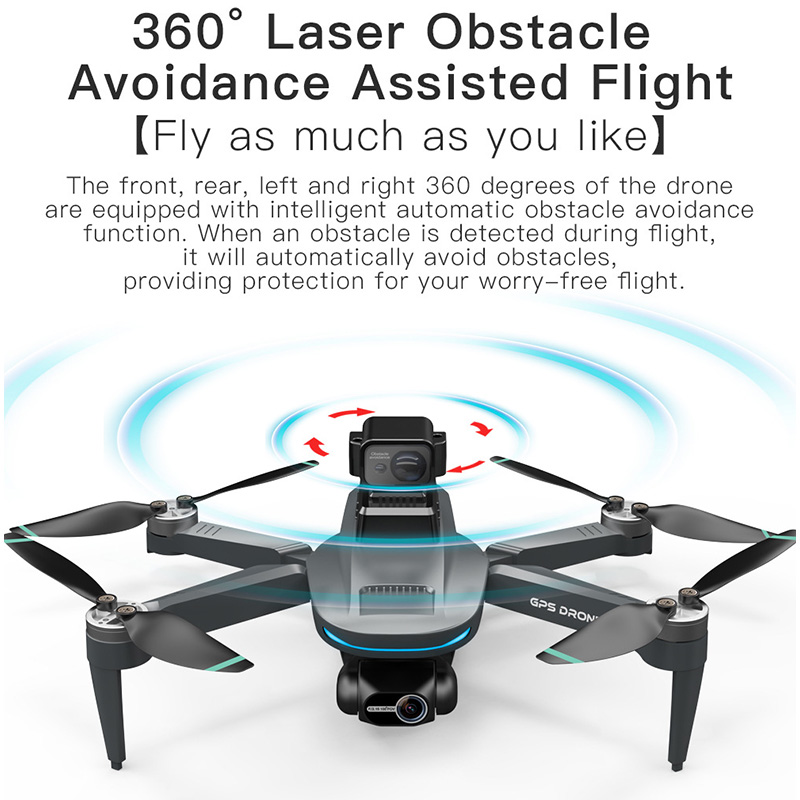 Drone GPS 8K L200 PRO MAX Professional 2-Axis PTZ HD Dual Camera 5G WIFI FPV 360° Laser Obstacle Avoidance Brushless Motor Dron