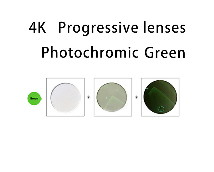 ALICIA 1.56 1.61 1.67 1.74Anti-scratch Anti-blue Photochromic Widest Field of View Progressive Multi-focal Lens 4.0  1 Pair