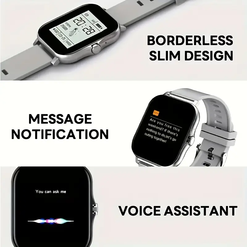 LAXASFIT 2025 New Smart Watch for Men Women Gift Full Touch Screen Sports Fitness Watch Bluetooth Call Digital Smartwatch