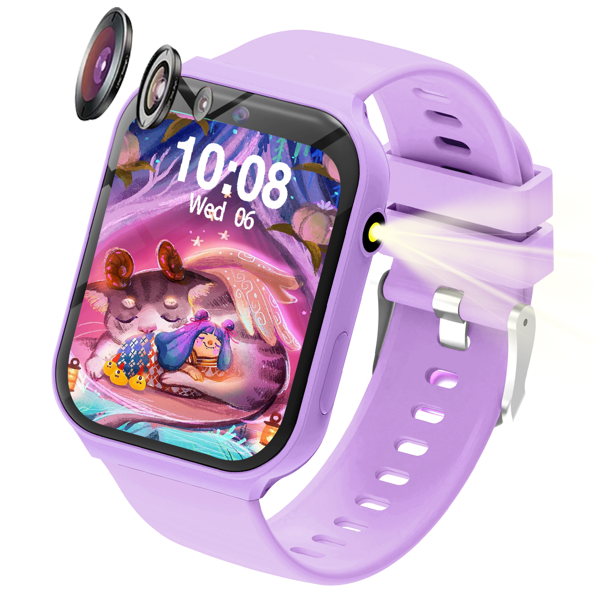 2025 New Smartwatch For Kids HD Camera Flashlight Study Partners Multi Games Calculator Children's Day Birthday Gift Boys Girls
