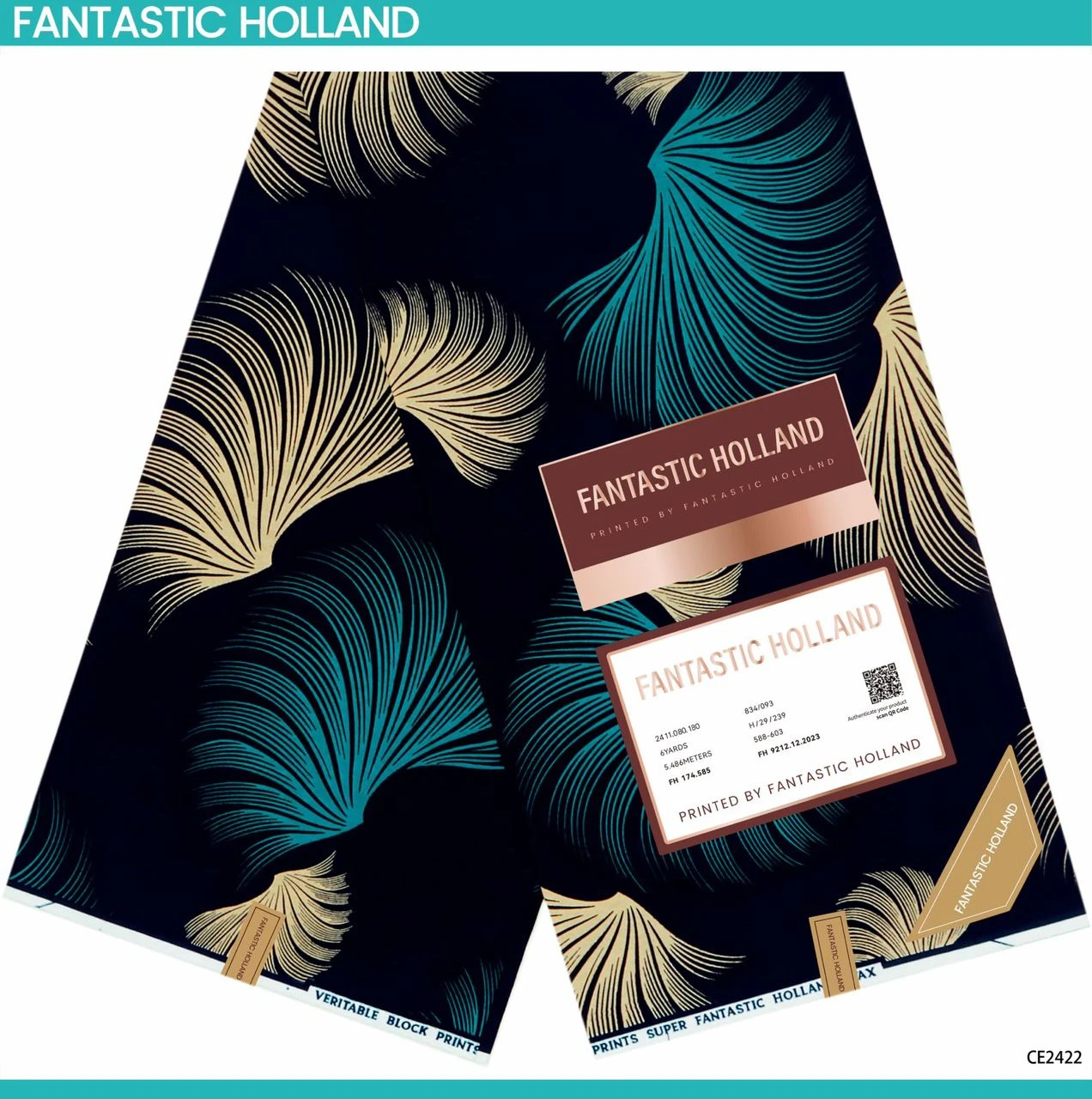 Legendary Elegance: Original Fantastic Holland Veritable Block Prints – Premium Atamfa Turmi Dashiki Fabric for Elite African Fashion