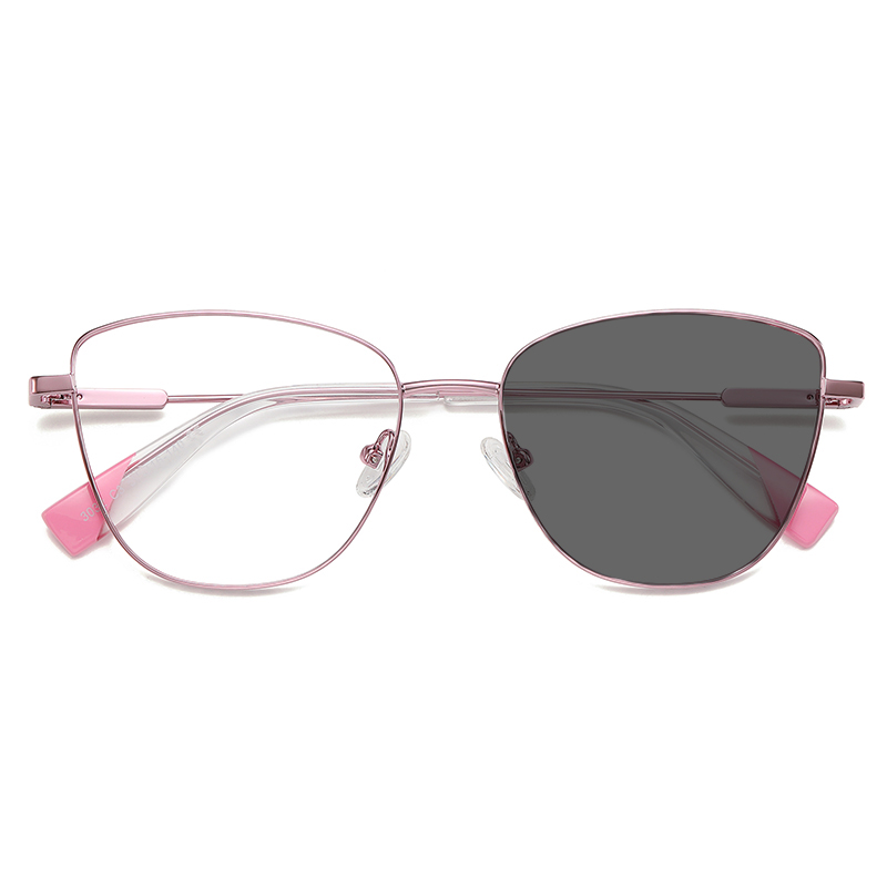 VKYEE Women Photochromic Anti Blue Light Reading Glasses Myopia Hyperopia Prescription Color Change Optical Eyeglasses PFD3032