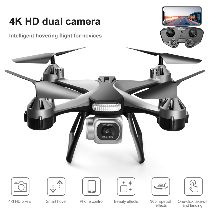 Mini Drone 801 Professional 4K HD Movie Grade Resist strong winds Toy Aircraft for Children Popular Small Quadcopter with Camera