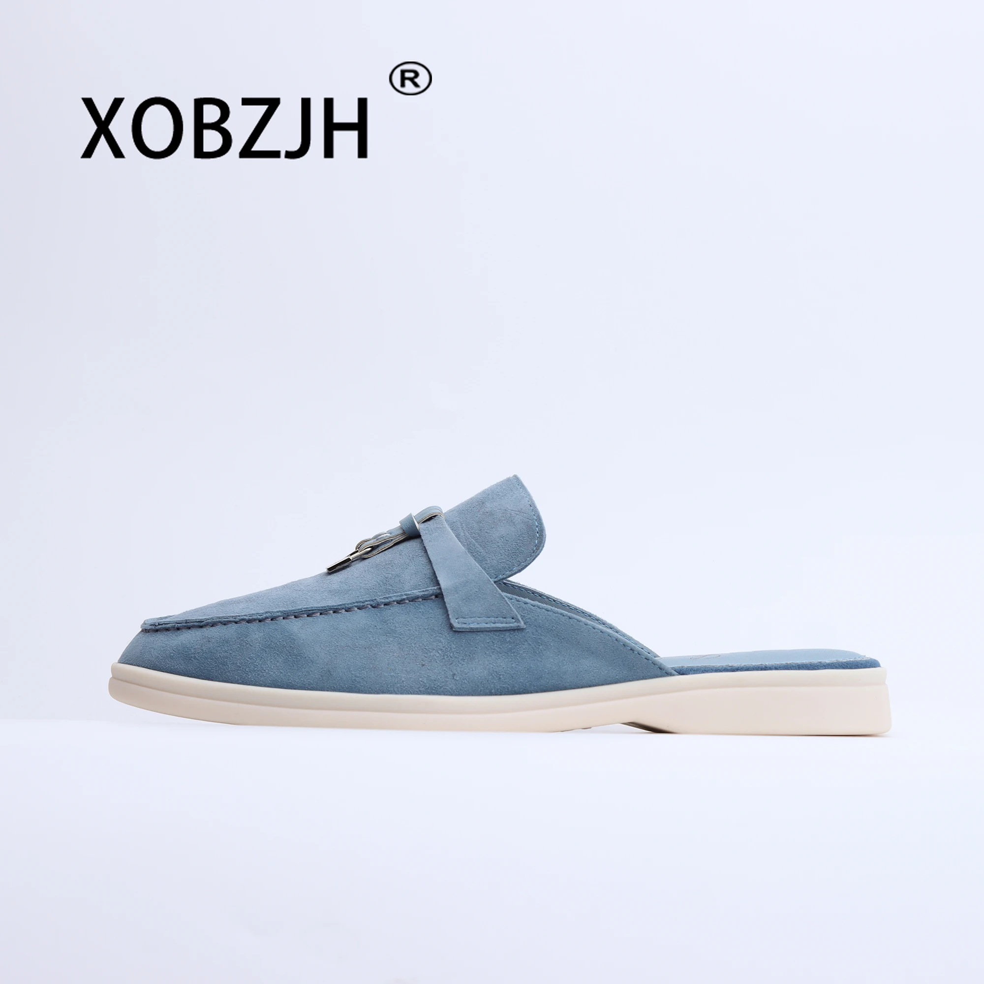 No Logo-Luxury Designer Tassel Suede Leather Loafers for Women 2025 Slip On Slippers Flat Shoes Work Walking Shoes High Quality