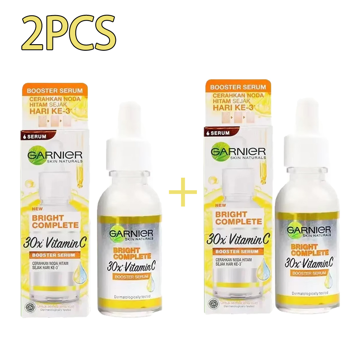 Garnier Bright Complete 30x Vitamin C Niacinamide Booster Serum Whitening Skin Tone Essence Fade Acne Mark Beauty Products 30ml