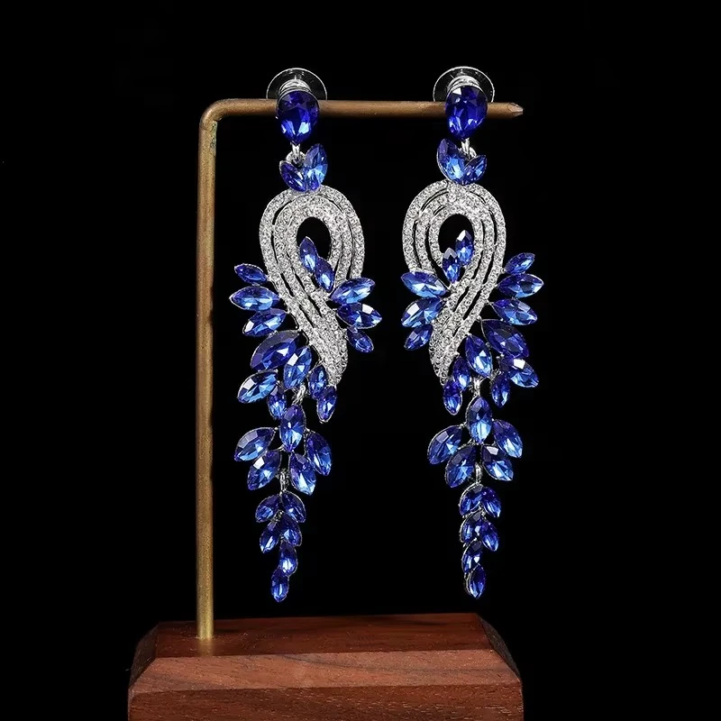 Exaggerated Retro Phoenix Pattern Earrings Pair Fashionable New Year's Jewelry Accessories Multiple Colors Available