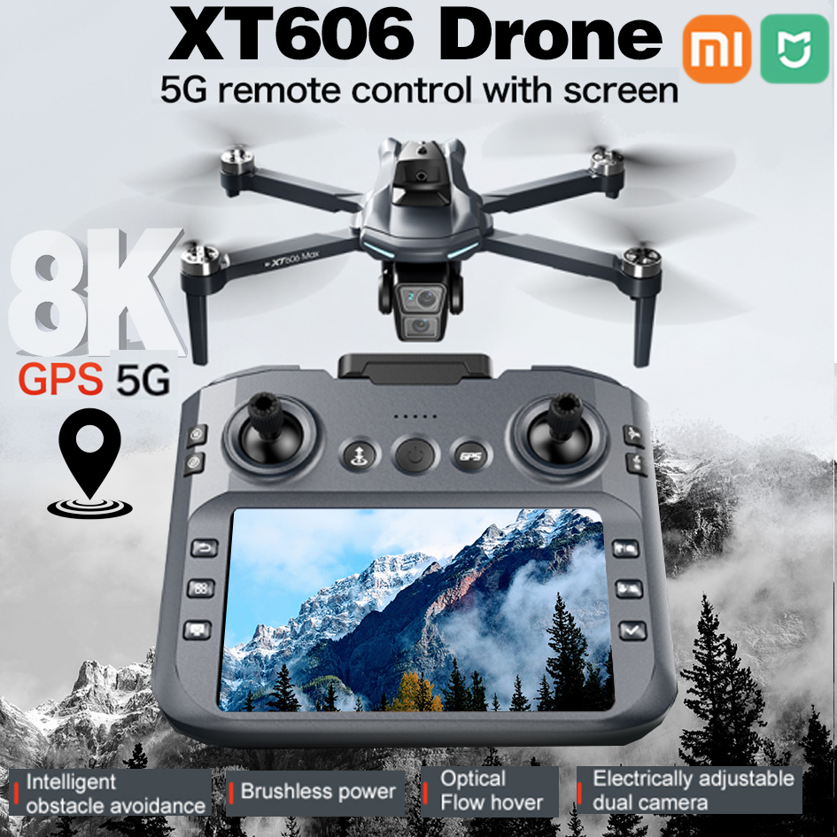 XIAOMI NEW XT606 GPS Drone 8K HD Professional dual camera 5G WIFI FPV Obstacle Avoidance Brushless RC Quadcopter Dron toy MIJIA