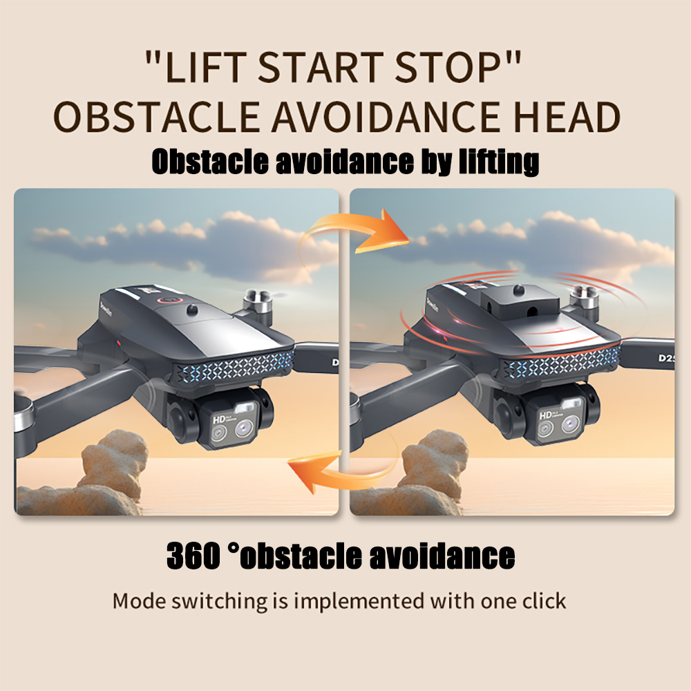 New Drone 8K Professional GPS HD Camera Drones 5G WIFI FPV Video 4k UAV 4.5 Inch Large Screen Remote Control RC Dron D25 PRO MAX