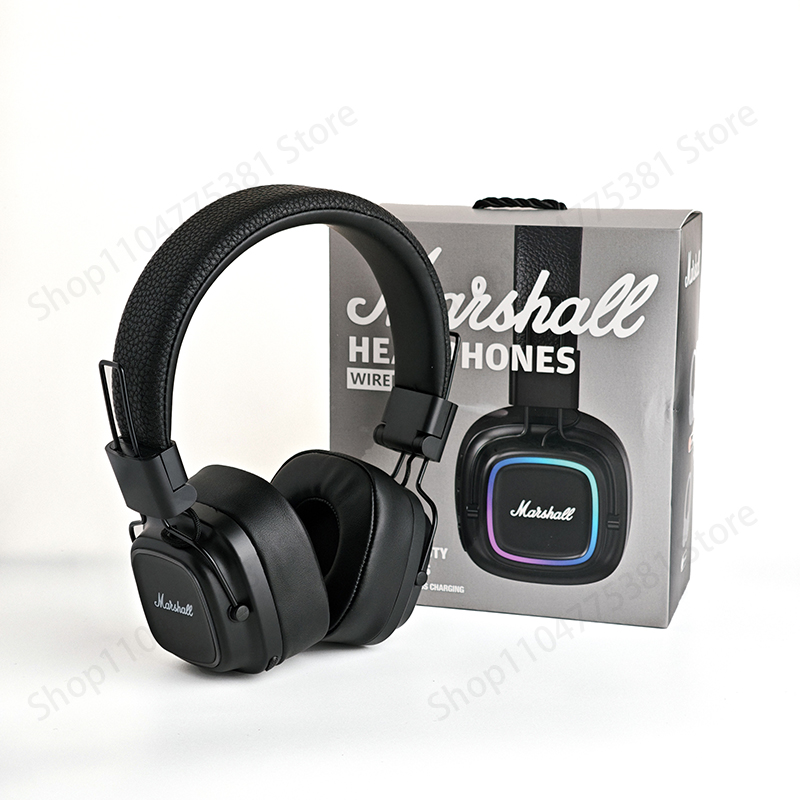 Marshall BT10 Retro Wireless Bluetooth Headphone Noise Cancelling Earphones Over Ear Foldable Stereo Sound Music Headset