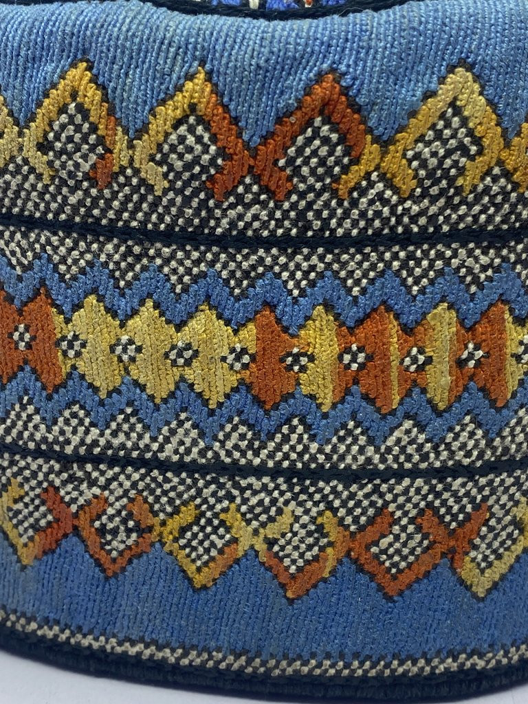 Blue Golden Cap - Hausa Cultural Headwear