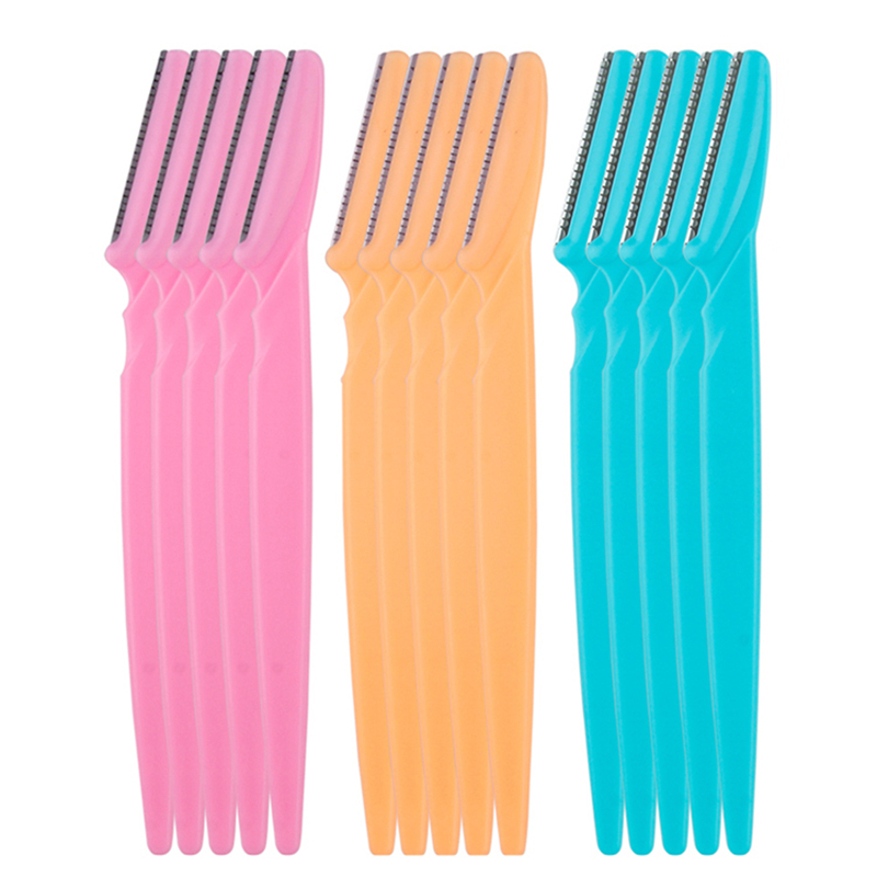 5/10/15Pcs Eyebrow Trimmer Makeup Tools Safe Eye Brow Razor Face Body Hair Removal Shaver Blades Woman Eyebrows Shaping Knife