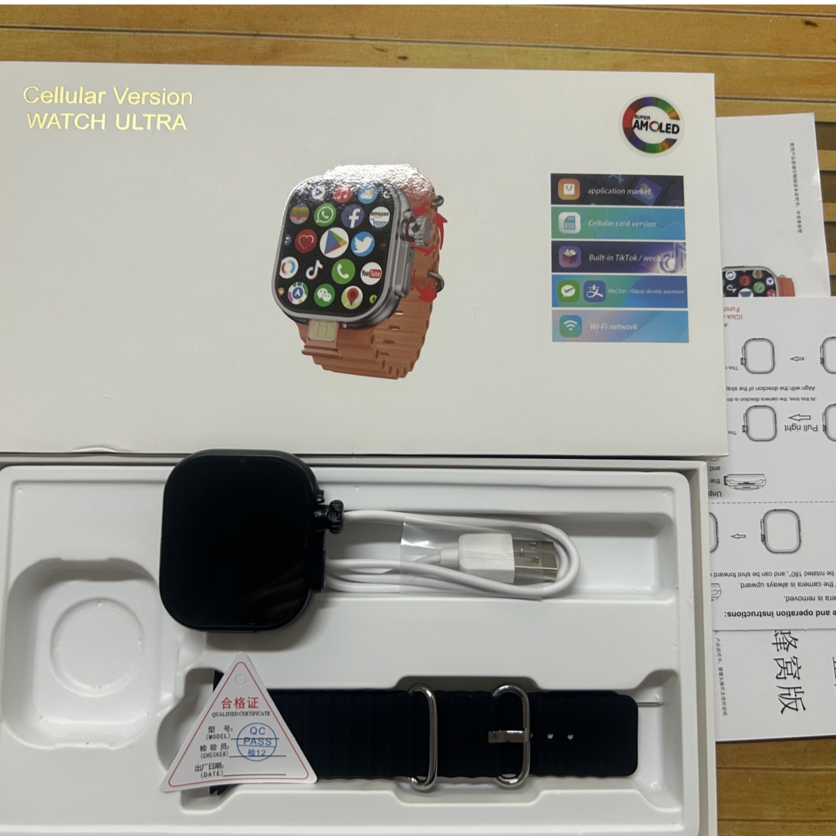 CD12 Smartwatch Touch Encoder 2.26-inch Amoled Smart Watch With 180° Rotary Camera  2080Mah Battery GPS WIFI Global Call Compass