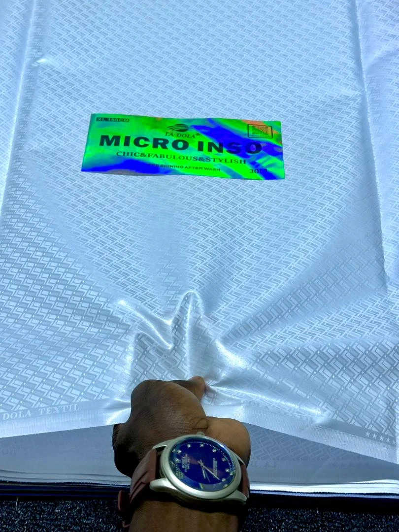 Maximum Radiance: La Dola Micro Inso Premium African Shadda – Chic & Fabulous High-Shine Men’s Textile (Sold by Meter)