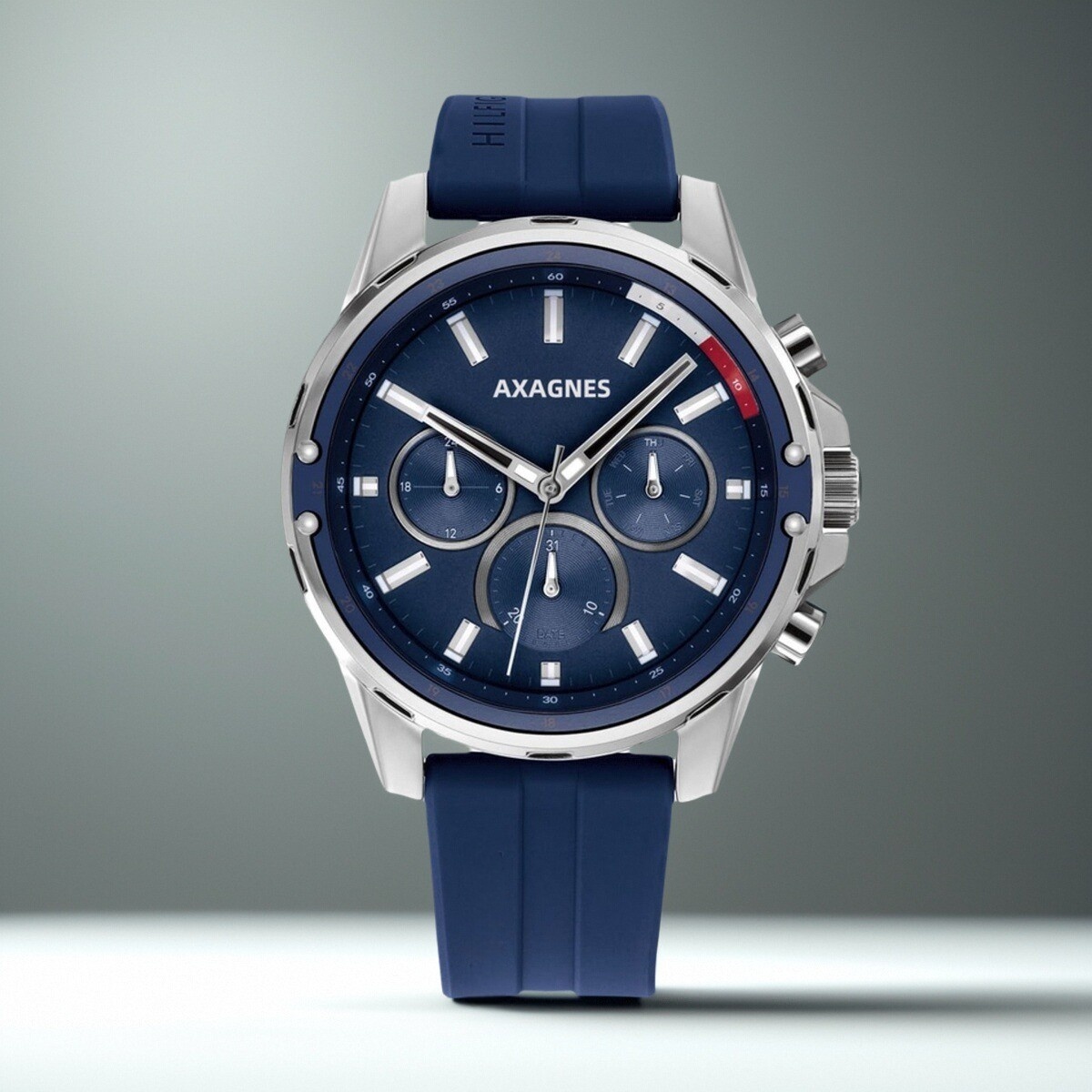 Original -TM- men's analog multifunctional quartz watch with stainless steel bracelet or silicone strap 1791788/1791936/1791937.