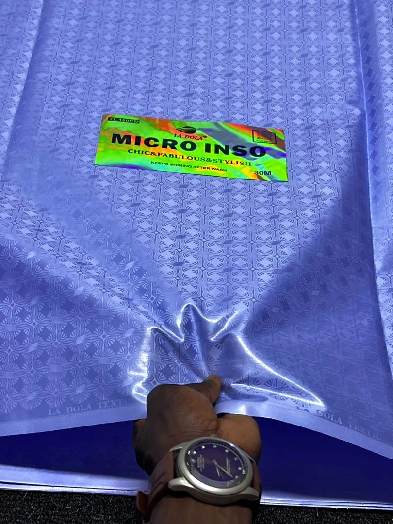 Maximum Radiance: La Dola Micro Inso Premium African Shadda – Chic & Fabulous High-Shine Men’s Textile (Sold by Meter)