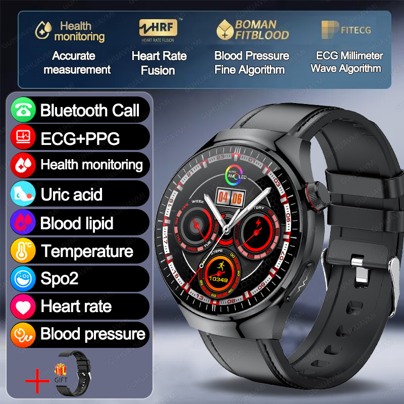2025 New GT5 Pro Micro examination Health SmartWatch Sapphire AMOLED Screen ECG+PPG Blood fat Uric acid Organ monitor smartwatch