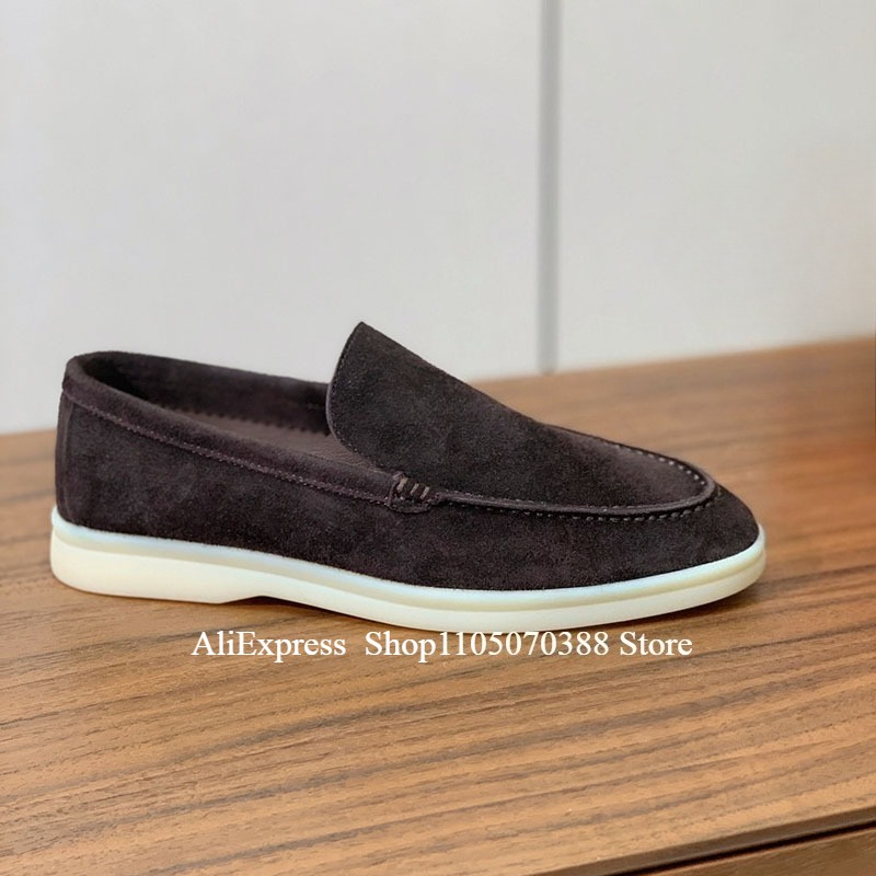 large size 35-51 highquality all Genuine leather walking men's loafers sheepskin Casual comfortable Sheep suede men's shoes