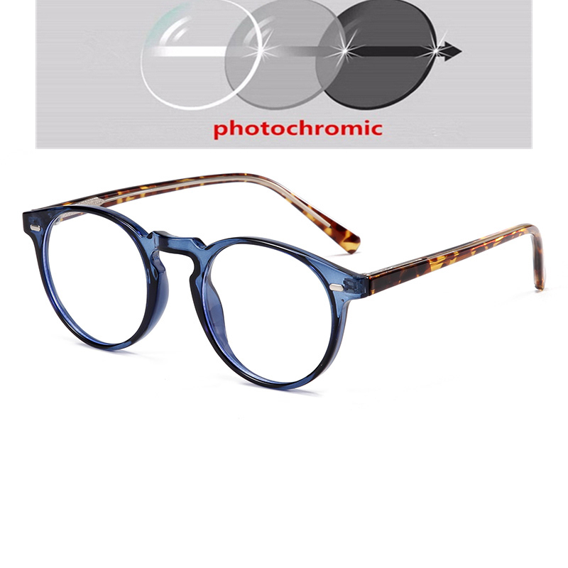 GSBJXZ TR90 Blue Light Blocker Round Nearsighted Eyeglasses Women Men Student Optical Glasses Prescription 0 -0.5 -0.75 To -6.0