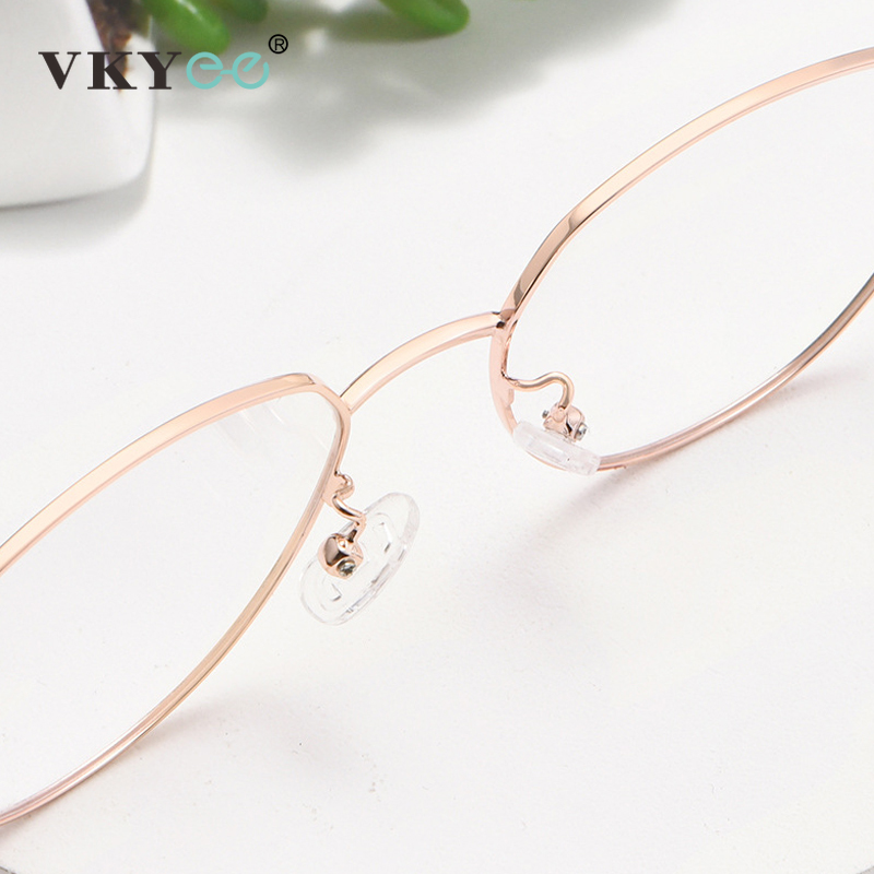VICKY Simple Fashion Geometric Oval Design Men Women Anti-blue Light Reading Glasses Can Be Customized Prescription 9603