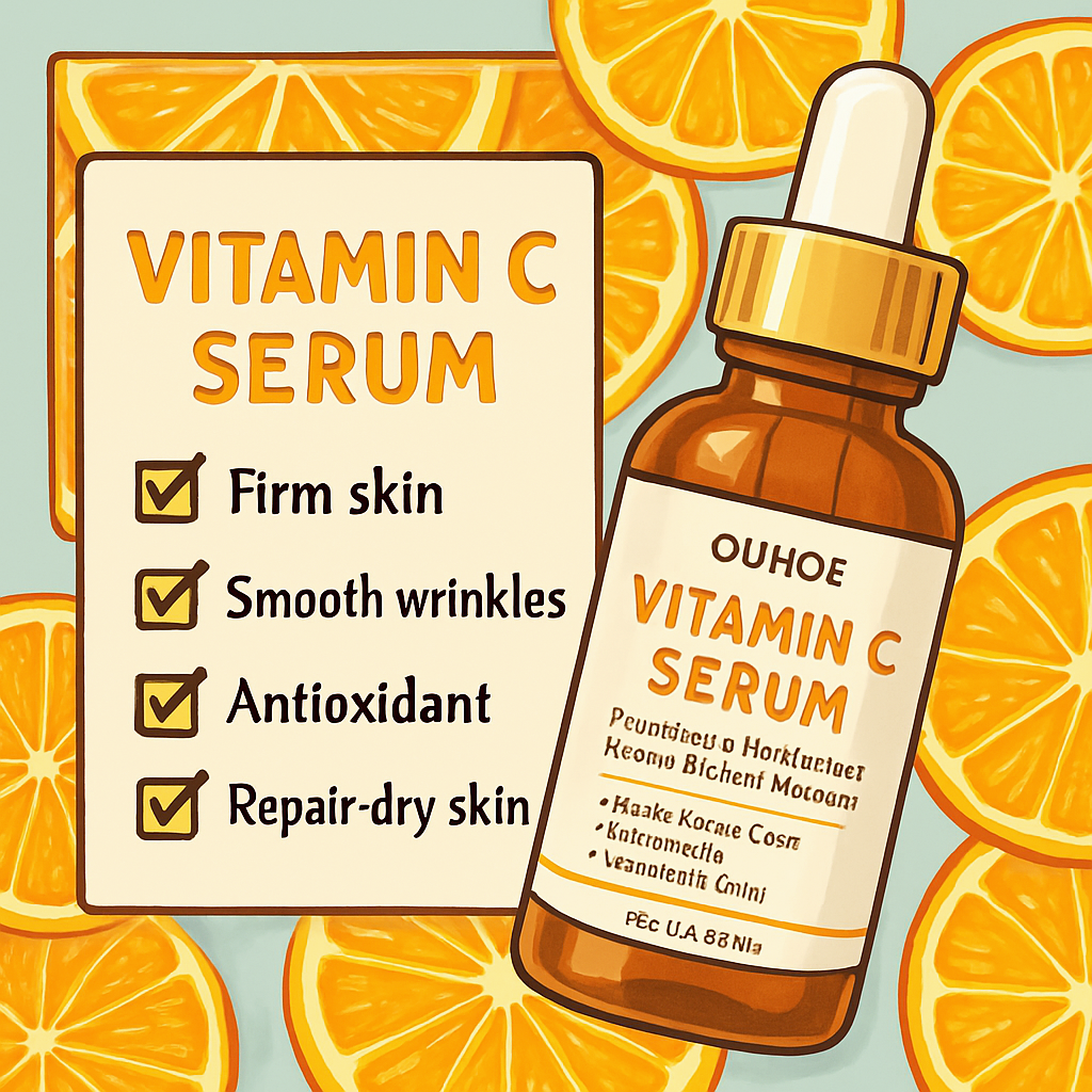 Vitamin C Wrinkle Remover Face Serum Lifting Firming Fade Fine Lines Anti-aging Essence Whitening Brighten Nourish Skin Care