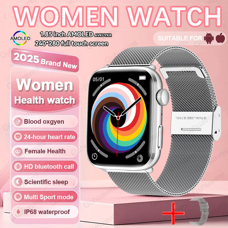 2025 New For Xiaomi Women AI Smart Diagnosis Smart Watch HRV+PPG Blood Pressure Blood oxygen Health monitor IP68 NFC Smartwatchs
