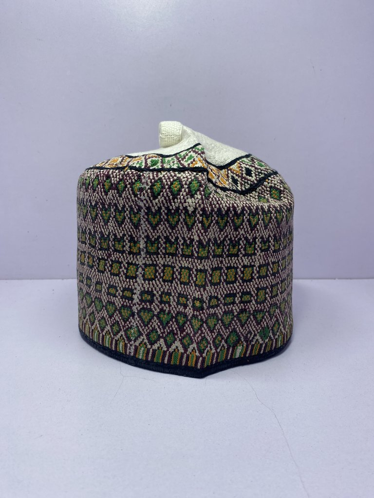 Mat Purple – Hausa/Fulani Cap, Kufi, Handwoven Cap, Zawa