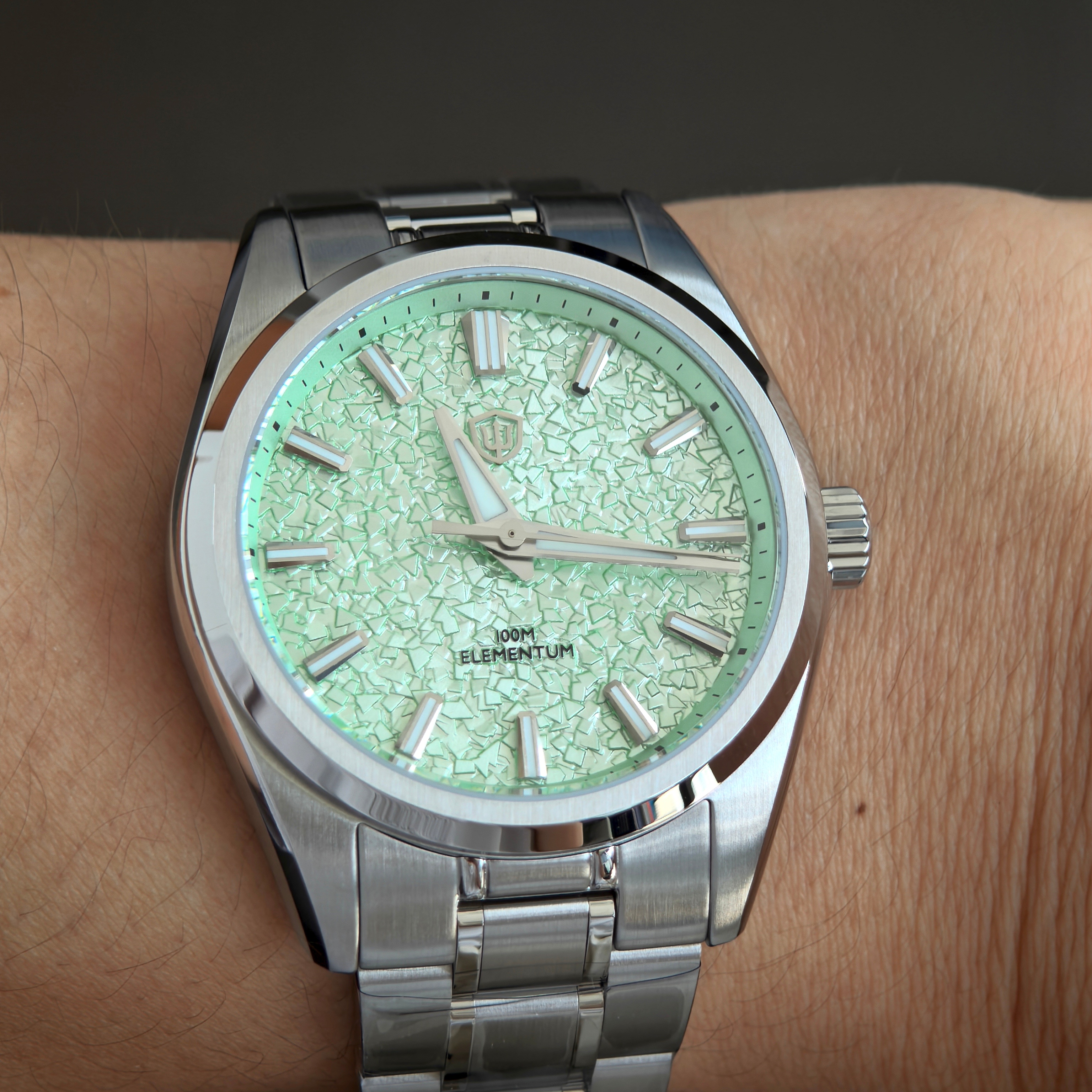 Watchdives WD0003C ice Crack Dial 38mm Men Watch VH31 Sweep Seconds Quartz Movement Sapphire Luminous 10Bar Waterproof Watches