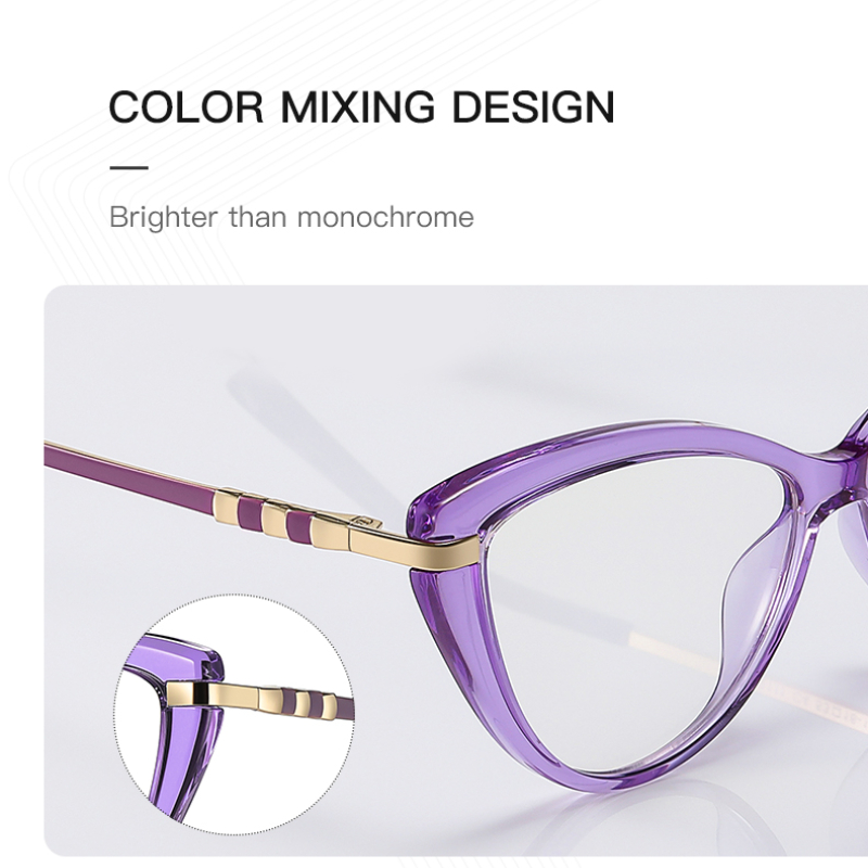 VKYEE Cat Eye Photochromic Anti Blue Ray Reading Glasses Women Myopia Hyperopia Prescription Custom Optical Eyeglasses PFD2111