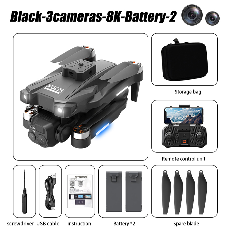 For Xiaomi YK8 Drone 4K Professional HD Aerial Photography Remote Control Aircraft 5G GPS HD Dual Camera Quadcopter Toy UAV New