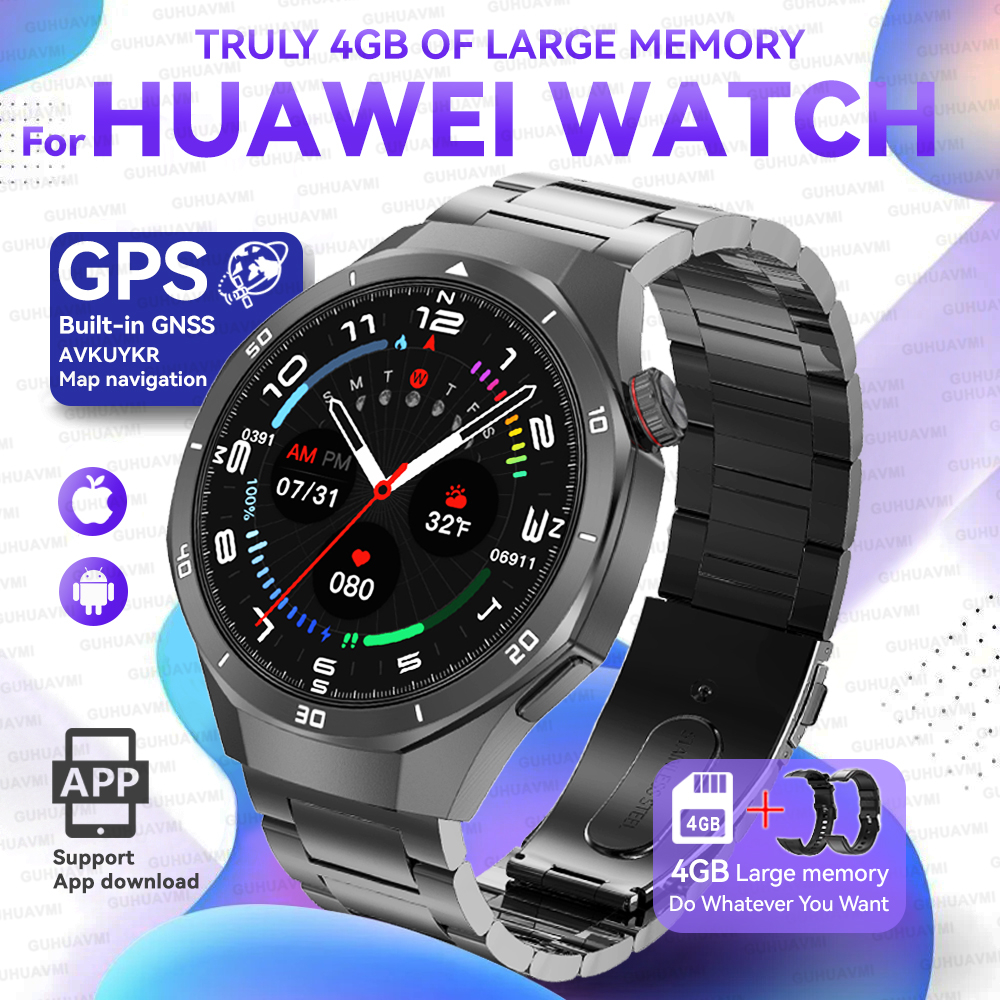 2025New For HUAWEI Upgraded Ultra Big 4GB Memory Smart Watch Men GPS Map MP3/MP4 Player Bluetooth Call Sports Fashion Smartwatch