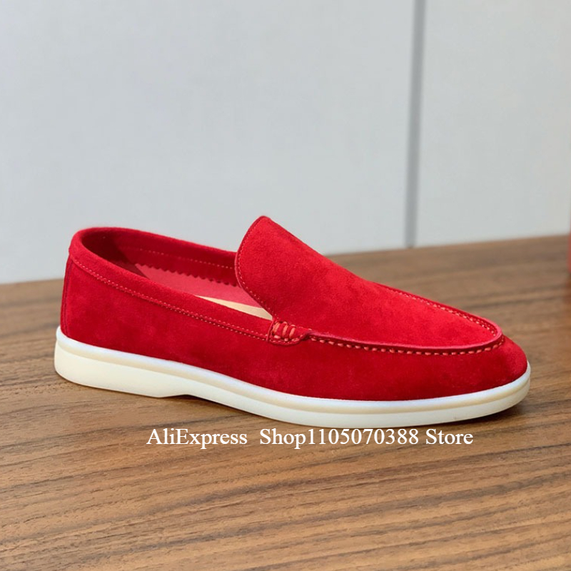 large size 35-51 highquality all Genuine leather walking men's loafers sheepskin Casual comfortable Sheep suede men's shoes