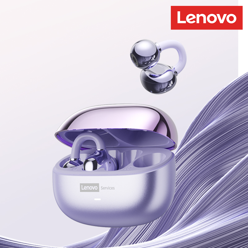 Lenovo LE302 OWS Wireless Bluetooth 6.0 Headset Long Battery Life Sports Ear Clip Earphones Noise Cancelling Headphones With Mic