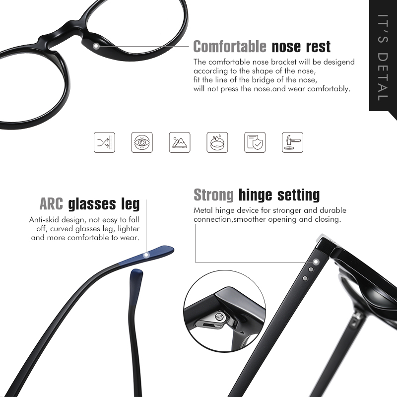 LIOUMO Round Glasses For Computer Anti-Blue Blocking Eyeglasses Men Women Change Color Lenses Photochromic Eyewear